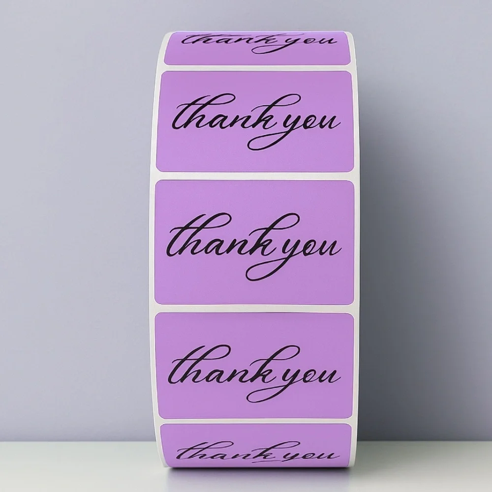 Thank You Stickers for Small Business |100 Self-Adhesive 8 COLORS TO CHOOSE FROM